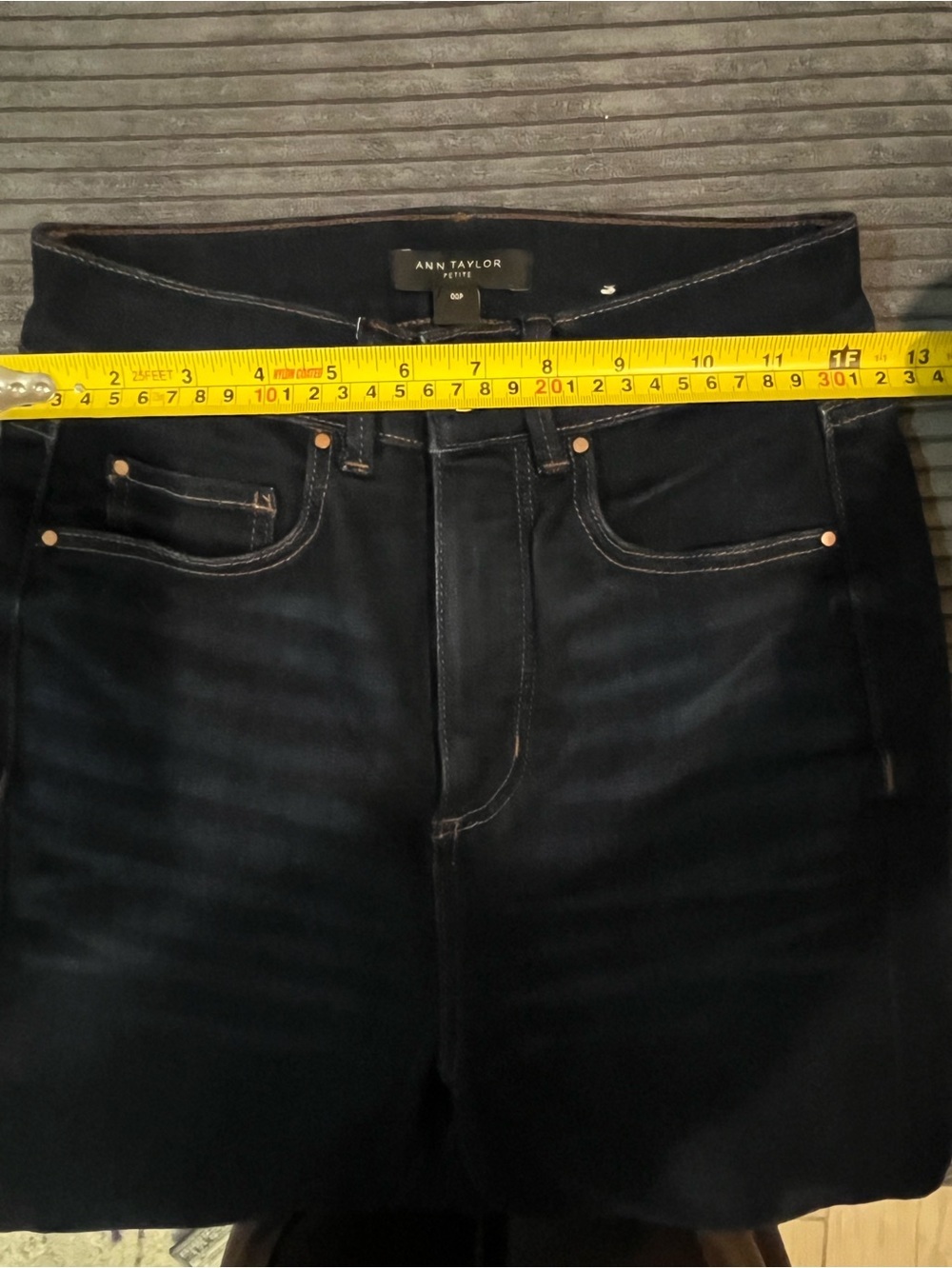 Ann Taylor High-Rise Skinny Jeans in Dark Blue women petite size 00P - Picture 8 of 11